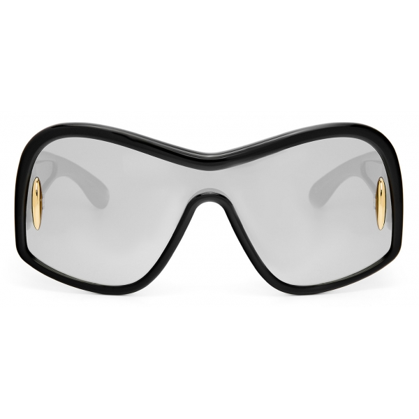 Loewe - Square Mask Sunglasses in Acetate and Nylon - Black - Loewe Eyewear