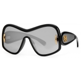 Loewe - Square Mask Sunglasses in Acetate and Nylon - Black - Loewe Eyewear