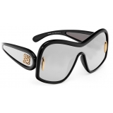 Loewe - Square Mask Sunglasses in Acetate and Nylon - Black - Loewe Eyewear