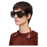 Loewe - Square Mask Sunglasses in Acetate and Nylon - Black - Loewe Eyewear