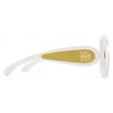 Loewe - Occhiali da Sole Square Mask in Acetato e Nylon - Bianco - Loewe Eyewear