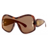 Loewe - Square Mask Sunglasses in Acetate and Nylon - Dark Havana - Loewe Eyewear