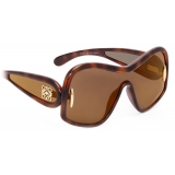 Loewe - Square Mask Sunglasses in Acetate and Nylon - Dark Havana - Loewe Eyewear