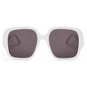 Loewe - Occhiali da Sole Square Slim - Bianco/Avorio - Loewe Eyewear