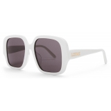 Loewe - Occhiali da Sole Square Slim - Bianco/Avorio - Loewe Eyewear