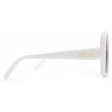 Loewe - Occhiali da Sole Square Slim - Bianco/Avorio - Loewe Eyewear