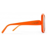 Loewe - Occhiali da Sole Square Slim - Arancione Brillante - Loewe Eyewear