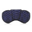 Ammoment - Eyeglass Case - Python in Blue Navy - Luxury Eyeglass Leather Cover