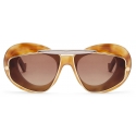 Loewe - Wing Double Frame Sunglasses in Acetate and Metal - Havana/Brown - Loewe Eyewear