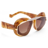 Loewe - Wing Double Frame Sunglasses in Acetate and Metal - Havana/Brown - Loewe Eyewear