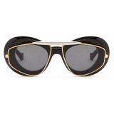 Loewe - Wing Double Frame Sunglasses in Acetate and Metal - Shiny Black - Loewe Eyewear