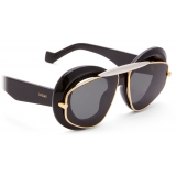 Loewe - Wing Double Frame Sunglasses in Acetate and Metal - Shiny Black - Loewe Eyewear