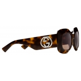 Gucci - Occhiale da Sole Rettangolare - Tartaruga - Gucci Eyewear