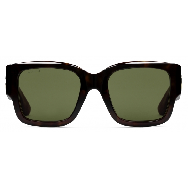 Gucci - Occhiale da Sole Squadrati - Tartaruga Scuro - Gucci Eyewear