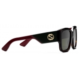 Gucci - Occhiale da Sole Squadrati - Tartaruga Scuro - Gucci Eyewear