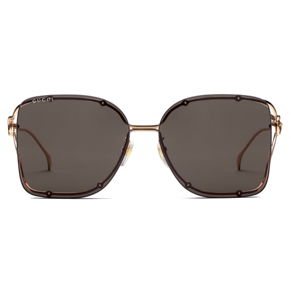 Gucci - Square Sunglasses - Rose Gold - Gucci Eyewear