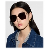 Gucci - Occhiale da Sole Squadrati - Oro Rosa - Gucci Eyewear