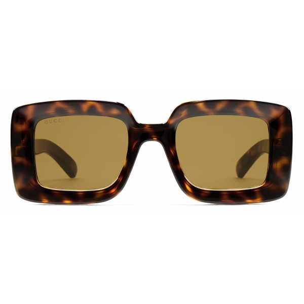 Gucci - Occhiale da Sole Squadrati - Tartaruga - Gucci Eyewear