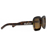 Gucci - Occhiale da Sole Squadrati - Tartaruga - Gucci Eyewear