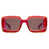 Gucci - Occhiale da Sole Squadrati - Fucsia Trasparente - Gucci Eyewear