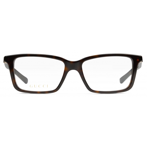 Gucci - Rectangular Optical Glasses - Dark Tortoiseshell - Gucci Eyewear