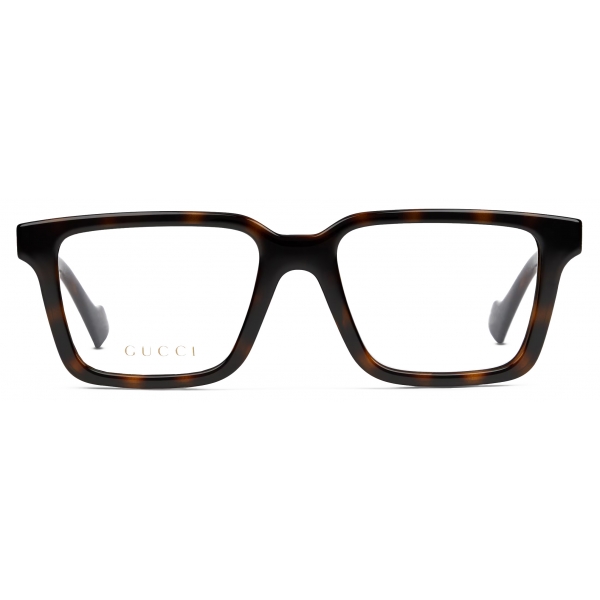 Gucci - Rectangular Optical Glasses - Dark Tortoiseshell - Gucci Eyewear