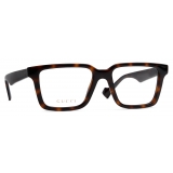 Gucci - Rectangular Optical Glasses - Dark Tortoiseshell - Gucci Eyewear