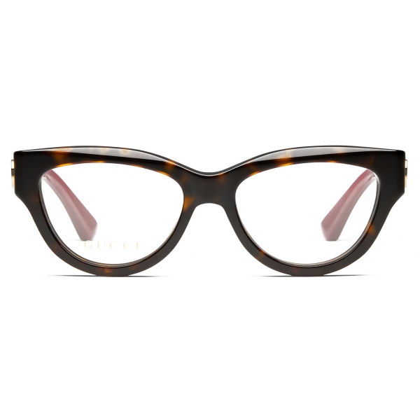 Gucci - Cat Eye Optical Glasses - Dark Tortoiseshell - Gucci Eyewear