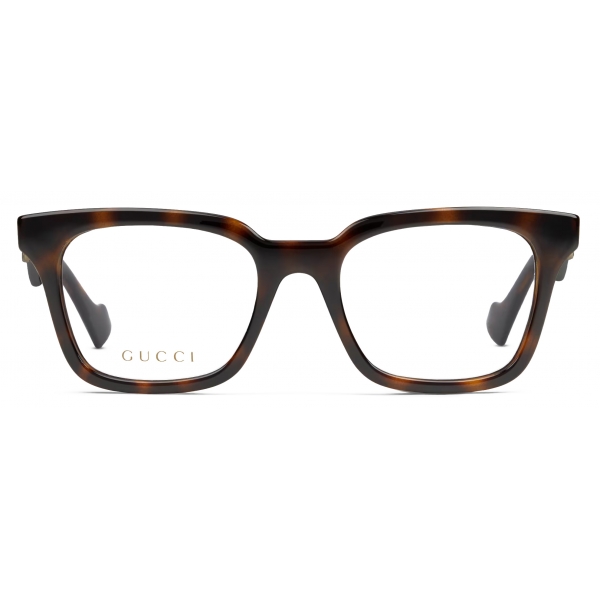 Gucci - Square Optical Glasses - Dark Tortoiseshell - Gucci Eyewear