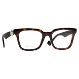 Gucci - Occhiale da Vista Squadrati - Tartaruga Scuro - Gucci Eyewear