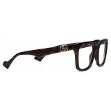 Gucci - Square Optical Glasses - Dark Tortoiseshell - Gucci Eyewear