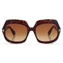 Tom Ford - Ren Sunglasses - Geometric Sunglasses - Dark Havana - Sunglasses - Tom Ford Eyewear