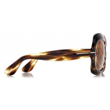 Tom Ford - Occhiali da Sole Ren - Occhiali da Sole Geometrica - Havana Scuro - Occhiali da Sole - Tom Ford Eyewear