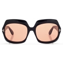 Tom Ford - Occhiali da Sole Ren - Occhiali da Sole Geometrica - Nero Havana - Occhiali da Sole - Tom Ford Eyewear