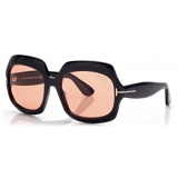 Tom Ford - Occhiali da Sole Ren - Occhiali da Sole Geometrica - Nero Havana - Occhiali da Sole - Tom Ford Eyewear