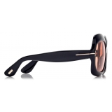 Tom Ford - Occhiali da Sole Ren - Occhiali da Sole Geometrica - Nero Havana - Occhiali da Sole - Tom Ford Eyewear