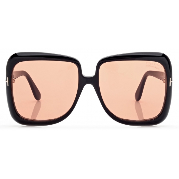 Tom Ford - Occhiali da Sole Lorelai - Occhiali da Sole a Farfalla - Nero Lucido Marrone - Occhiali da Sole - Tom Ford Eyewear