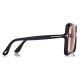 Tom Ford - Occhiali da Sole Lorelai - Occhiali da Sole a Farfalla - Nero Lucido Marrone - Occhiali da Sole - Tom Ford Eyewear