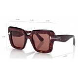 Tom Ford - Esme Sunglasses - Oversized Sunglasses - Havana - Sunglasses - Tom Ford Eyewear