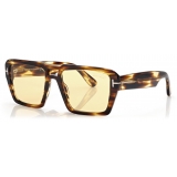 Tom Ford - Occhiali da Sole Redford - Occhiali da Sole Squadrati - Havana Scuro - Occhiali da Sole - Tom Ford Eyewear