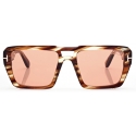 Tom Ford - Occhiali da Sole Redford - Occhiali da Sole Squadrati - Havana Ambra - Occhiali da Sole - Tom Ford Eyewear