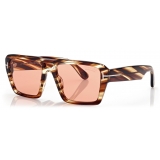 Tom Ford - Occhiali da Sole Redford - Occhiali da Sole Squadrati - Havana Ambra - Occhiali da Sole - Tom Ford Eyewear