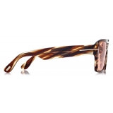 Tom Ford - Occhiali da Sole Redford - Occhiali da Sole Squadrati - Havana Ambra - Occhiali da Sole - Tom Ford Eyewear