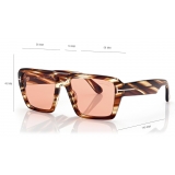 Tom Ford - Occhiali da Sole Redford - Occhiali da Sole Squadrati - Havana Ambra - Occhiali da Sole - Tom Ford Eyewear