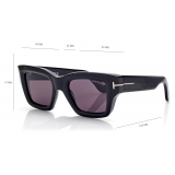 Tom Ford - Occhiali da Sole Ilias - Occhiali da Sole Squadrati - Nero - Occhiali da Sole - Tom Ford Eyewear