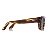 Tom Ford - Occhiali da Sole Ilias - Occhiali da Sole Squadrati - Havana Scuro - Occhiali da Sole - Tom Ford Eyewear