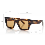 Tom Ford - Occhiali da Sole Ilias - Occhiali da Sole Squadrati - Havana Scuro - Occhiali da Sole - Tom Ford Eyewear