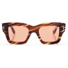 Tom Ford - Occhiali da Sole Ilias - Occhiali da Sole Squadrati - Havana Ambra - Occhiali da Sole - Tom Ford Eyewear