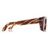 Tom Ford - Occhiali da Sole Ilias - Occhiali da Sole Squadrati - Havana Ambra - Occhiali da Sole - Tom Ford Eyewear