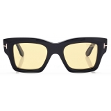 Tom Ford - Occhiali da Sole Ilias - Occhiali da Sole Squadrati - Nero Lucido Marrone - Occhiali da Sole - Tom Ford Eyewear